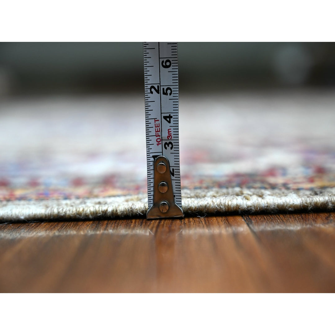 5'1" x 6'10" New Hand Knotted Beige Wool Rectangle Oriental Rug - MOA10274797