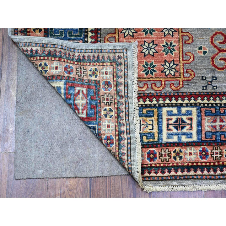 4'11" x 7'2" New Hand Knotted Blue Wool Rectangle Oriental Rug - MOA10274799