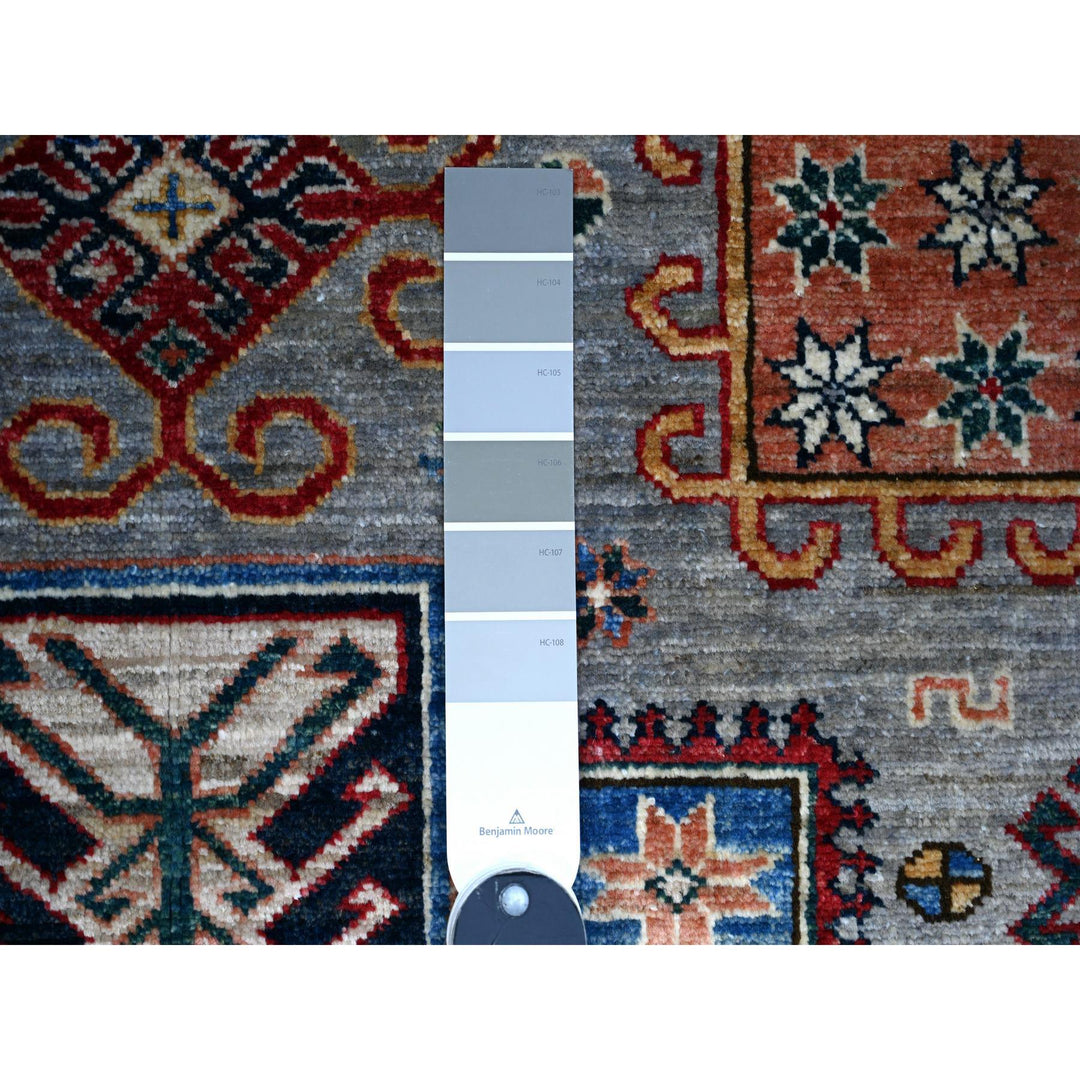 4'11" x 7'2" New Hand Knotted Blue Wool Rectangle Oriental Rug - MOA10274799