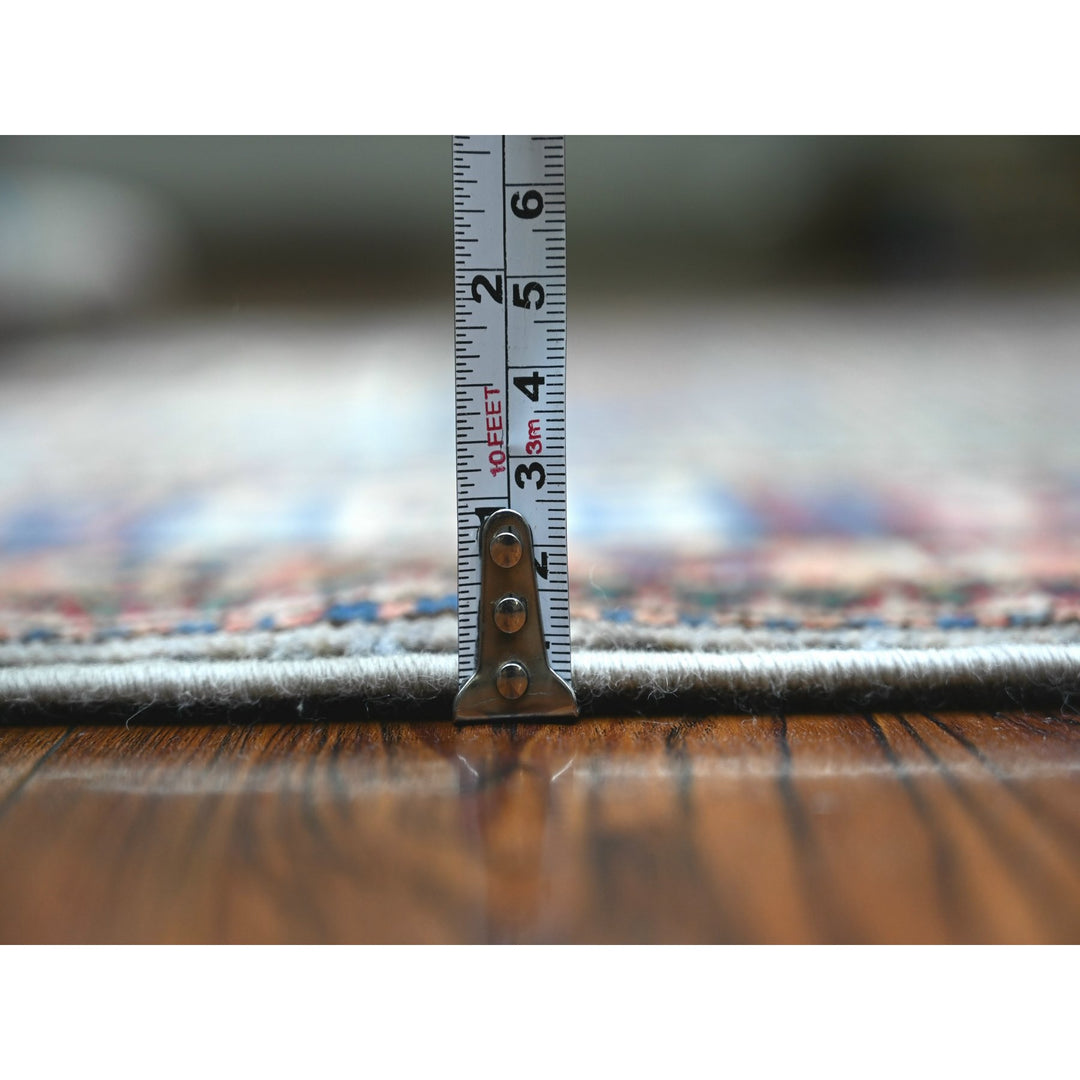 4'11" x 7'2" New Hand Knotted Blue Wool Rectangle Oriental Rug - MOA10274799