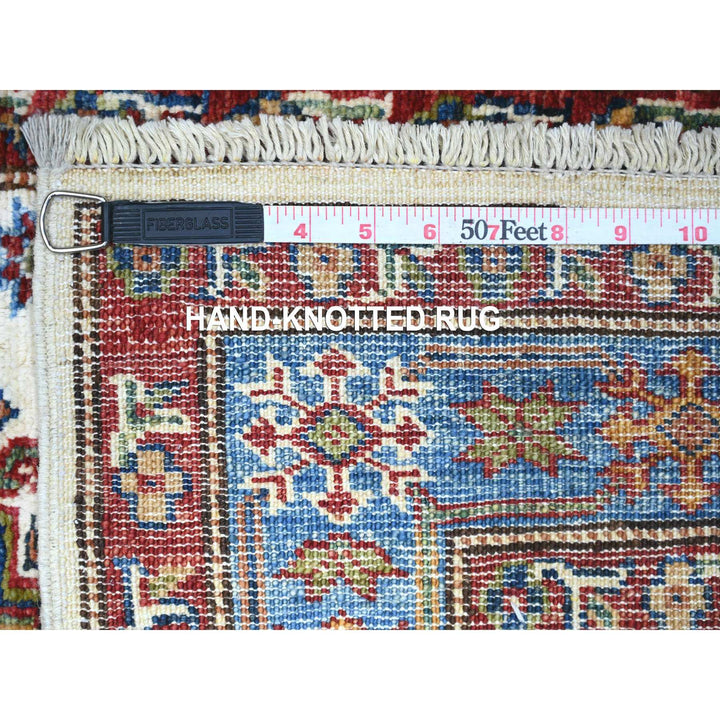 2'7" x 12'10" New Hand Knotted Ivory Wool Runner Oriental Rug - MOA10274812