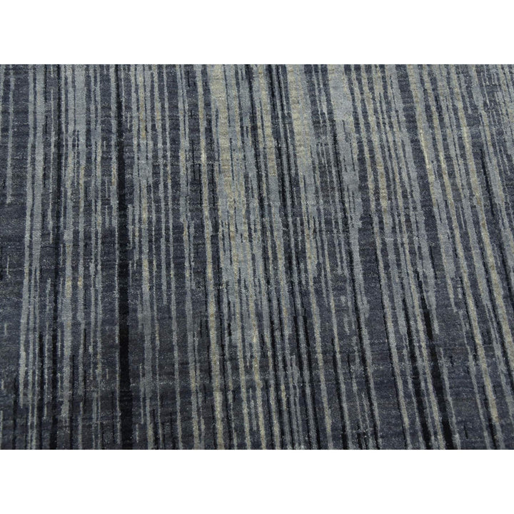 14'0" x 18'1" New Hand Knotted Grey Wool Rectangle Oriental Rug - MOA10275150