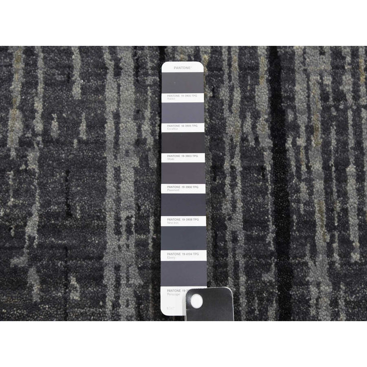 12'2" x 15'0" New Hand Knotted Grey Wool Rectangle Oriental Rug - MOA10275152