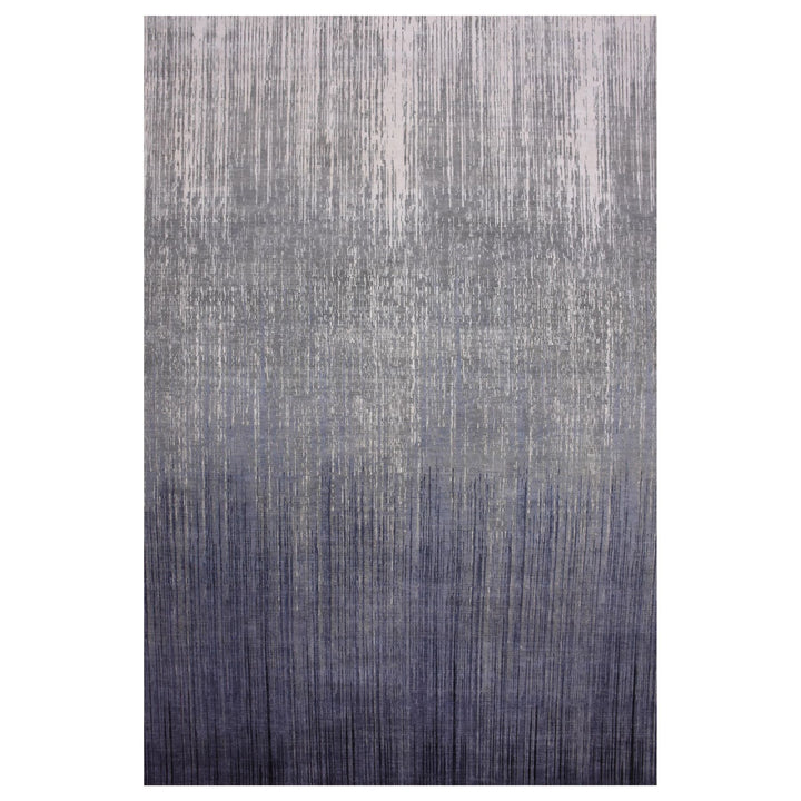 12'2" x 18'0" New Hand Knotted Grey Wool Rectangle Oriental Rug - MOA10275153