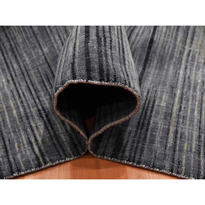 12'2" x 18'0" New Hand Knotted Grey Wool Rectangle Oriental Rug - MOA10275153