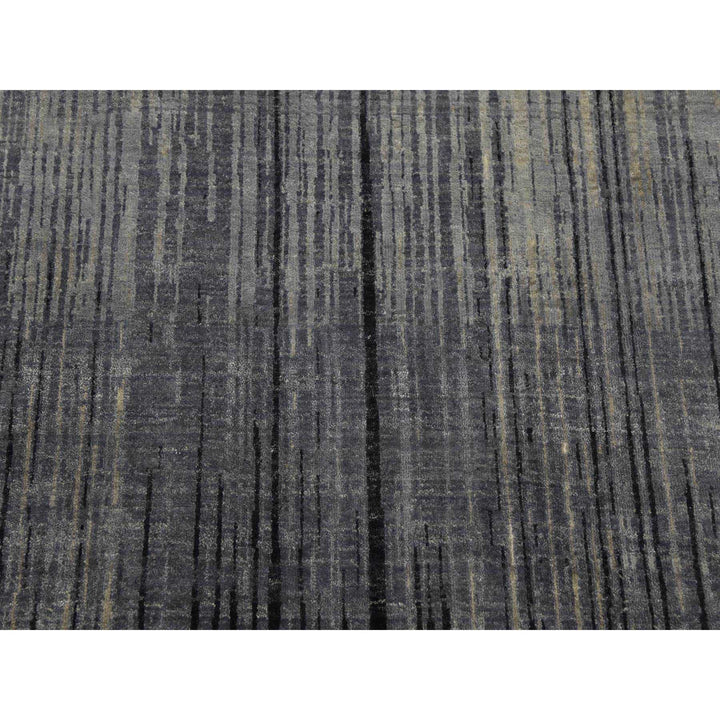 12'2" x 18'0" New Hand Knotted Grey Wool Rectangle Oriental Rug - MOA10275153