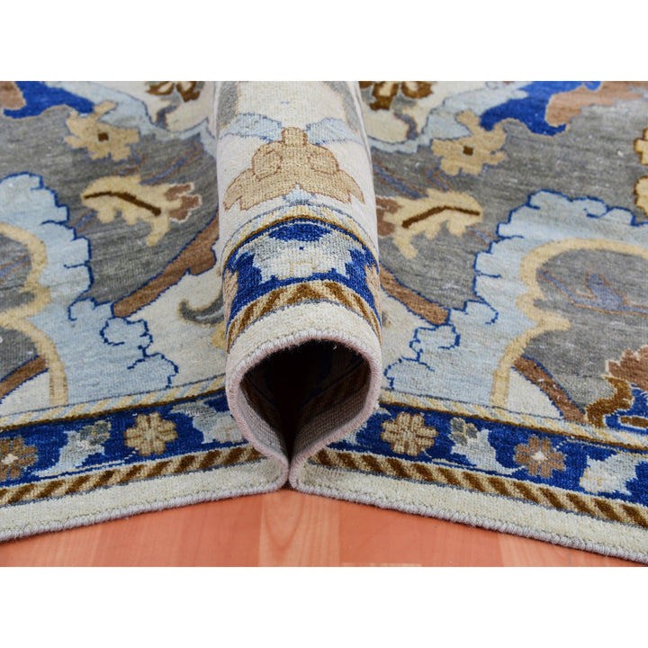 10'2" x 14'4" New Hand Knotted Ivory Wool Rectangle Oriental Rug - MOA10275425