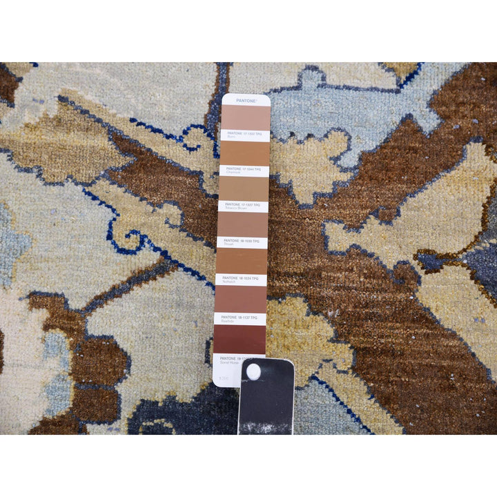 10'2" x 14'4" New Hand Knotted Ivory Wool Rectangle Oriental Rug - MOA10275425