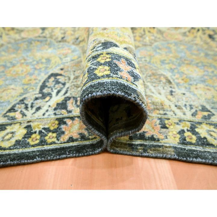 11'11" x 15'7" New Hand Knotted Black Wool Rectangle Oriental Rug - MOA10275560