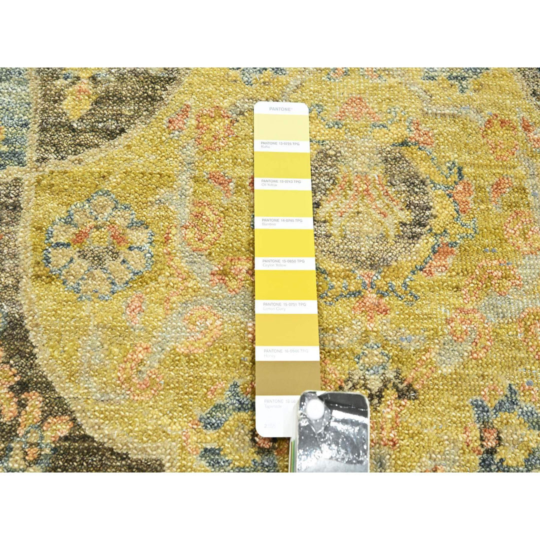 11'11" x 15'7" New Hand Knotted Black Wool Rectangle Oriental Rug - MOA10275560