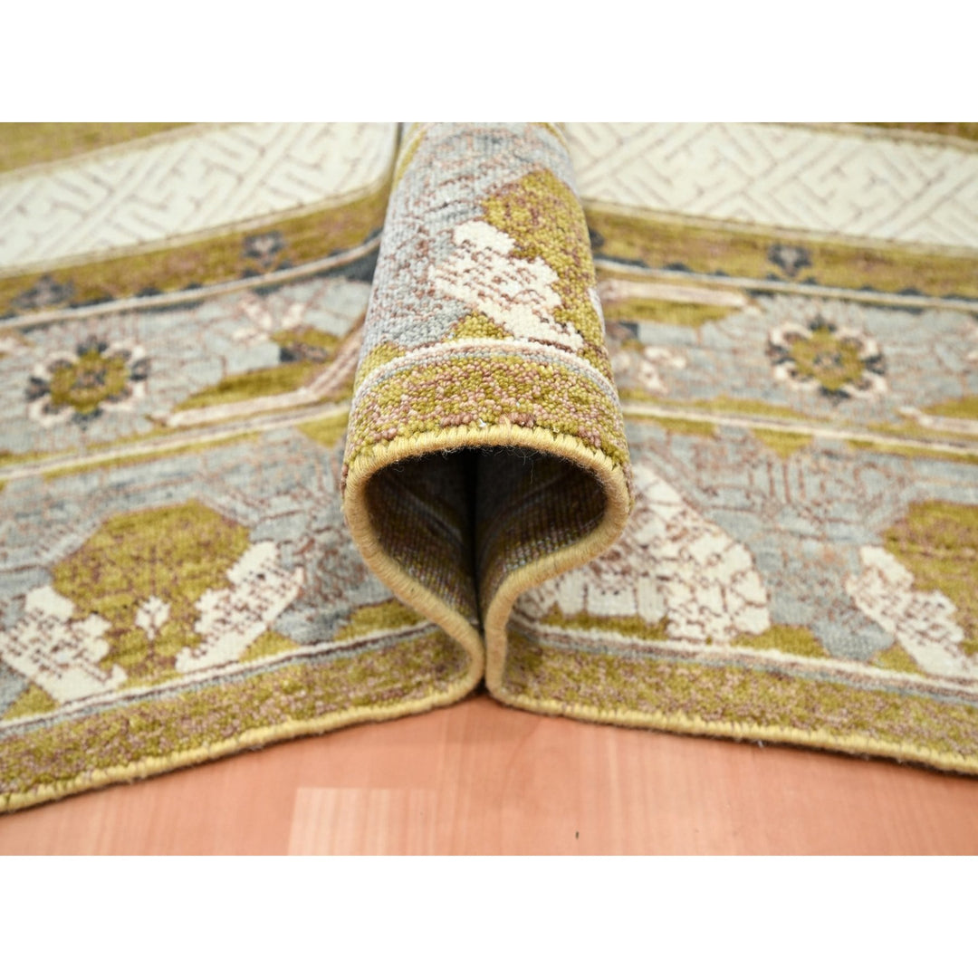 10'0" x 14'3" New Hand Knotted Yellow Wool Rectangle Oriental Rug - MOA10275722