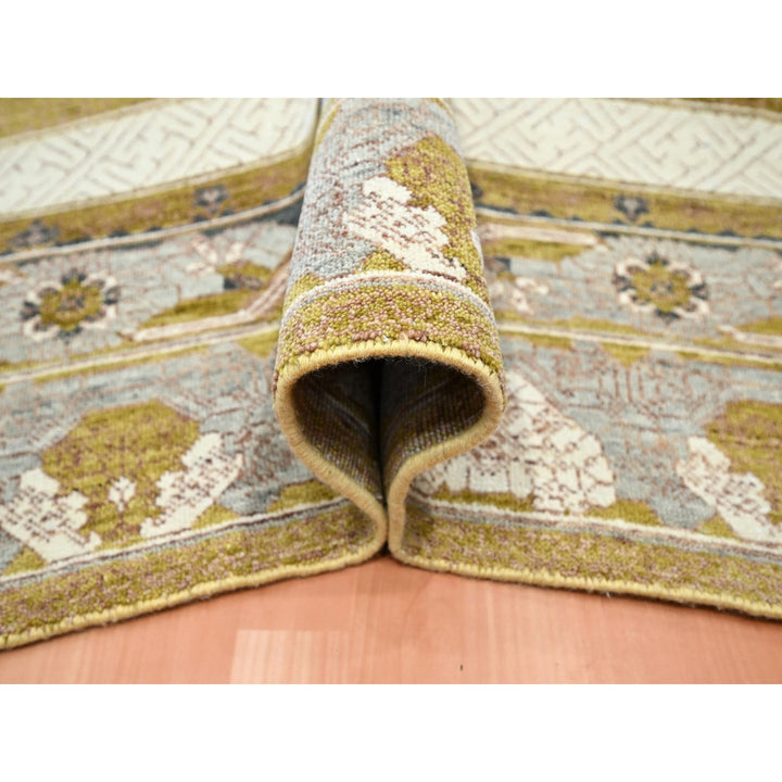 10'0" x 14'3" New Hand Knotted Yellow Wool Rectangle Oriental Rug - MOA10275722