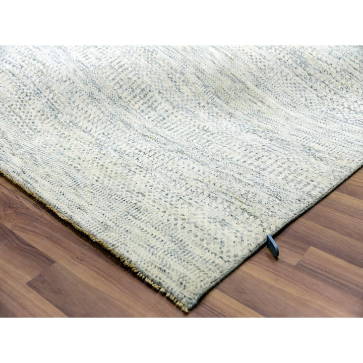 15'0" x 19'11" New Hand Knotted Ivory Wool Rectangle Oriental Rug - MOA10276004