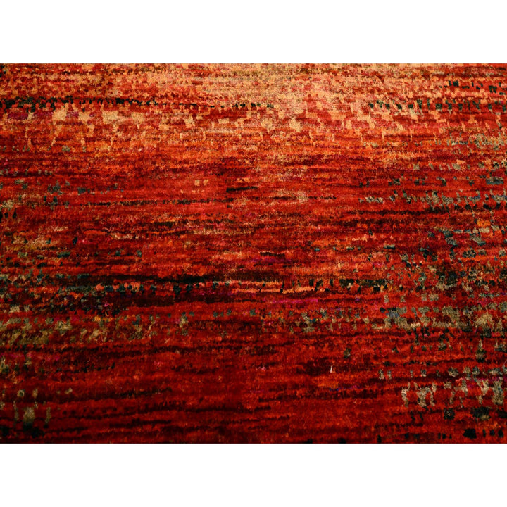 9'10" x 14'1" New Hand Knotted Yellow Sari Silk Rectangle Oriental Rug - MOA10276172