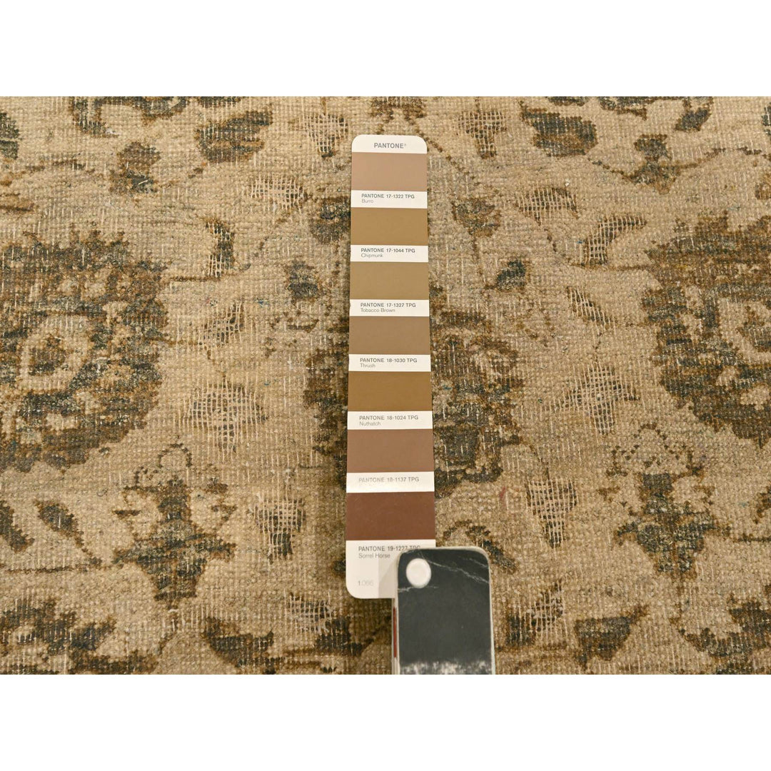 4'10" x 6'8" New Hand Knotted Brown Wool Rectangle Oriental Rug - MOA10276204