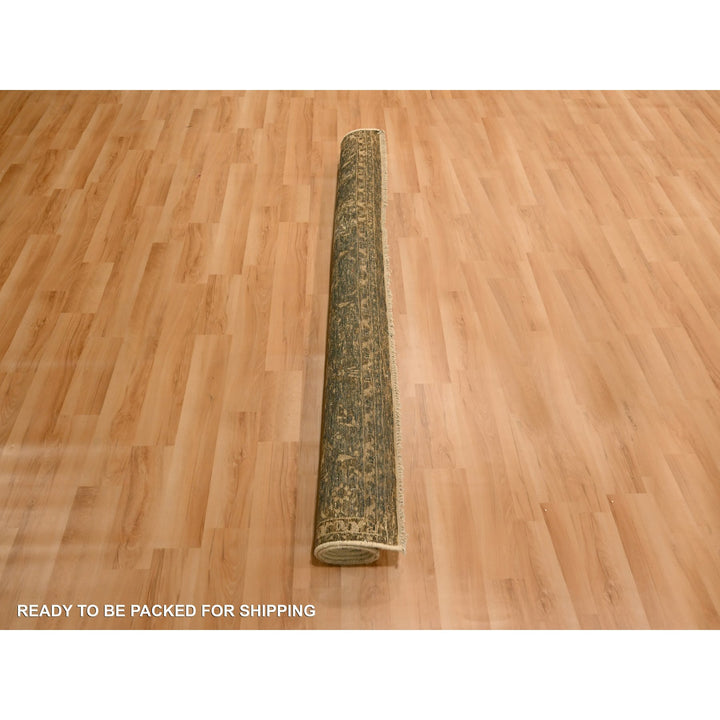 4'10" x 6'8" New Hand Knotted Brown Wool Rectangle Oriental Rug - MOA10276204