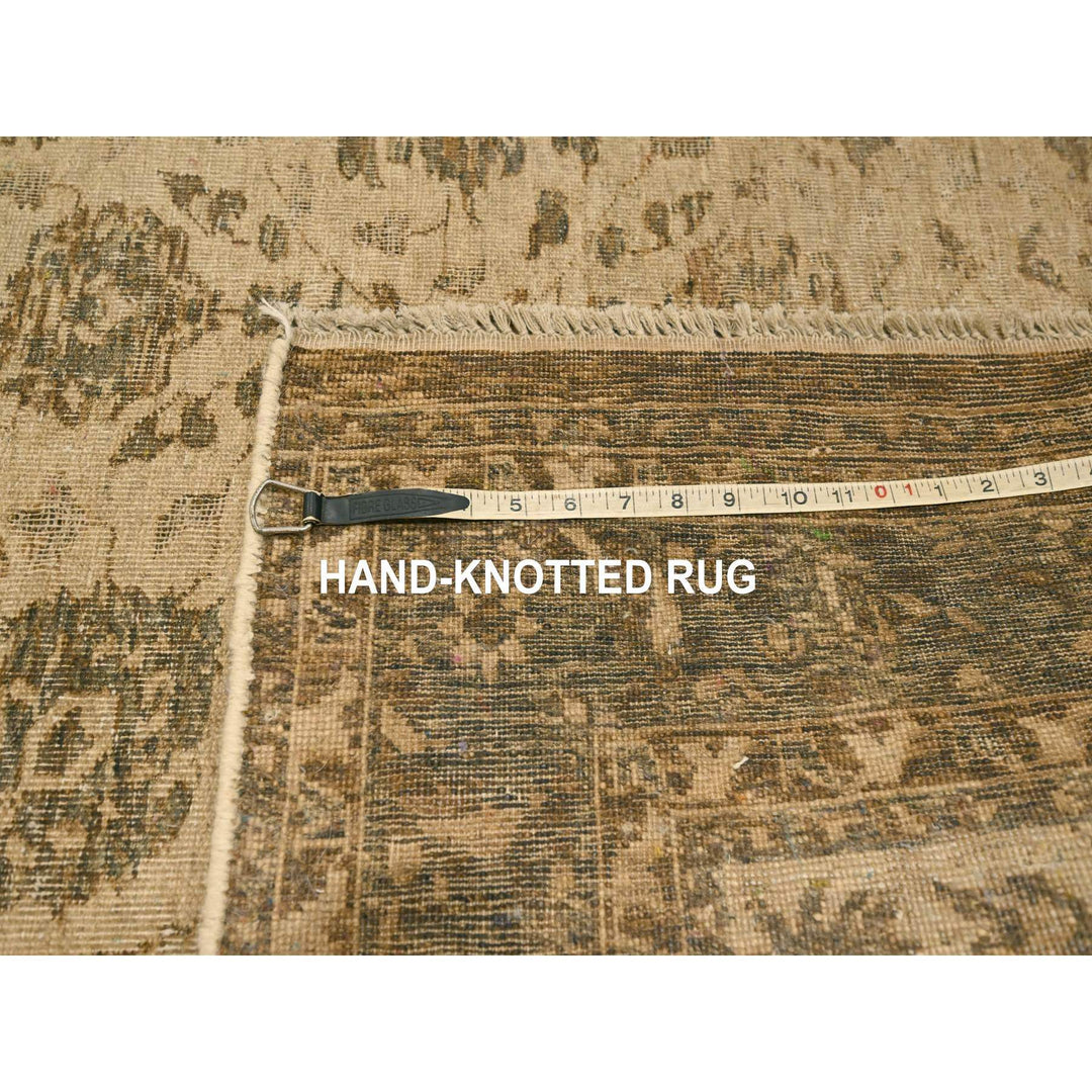 4'10" x 6'8" New Hand Knotted Brown Wool Rectangle Oriental Rug - MOA10276204