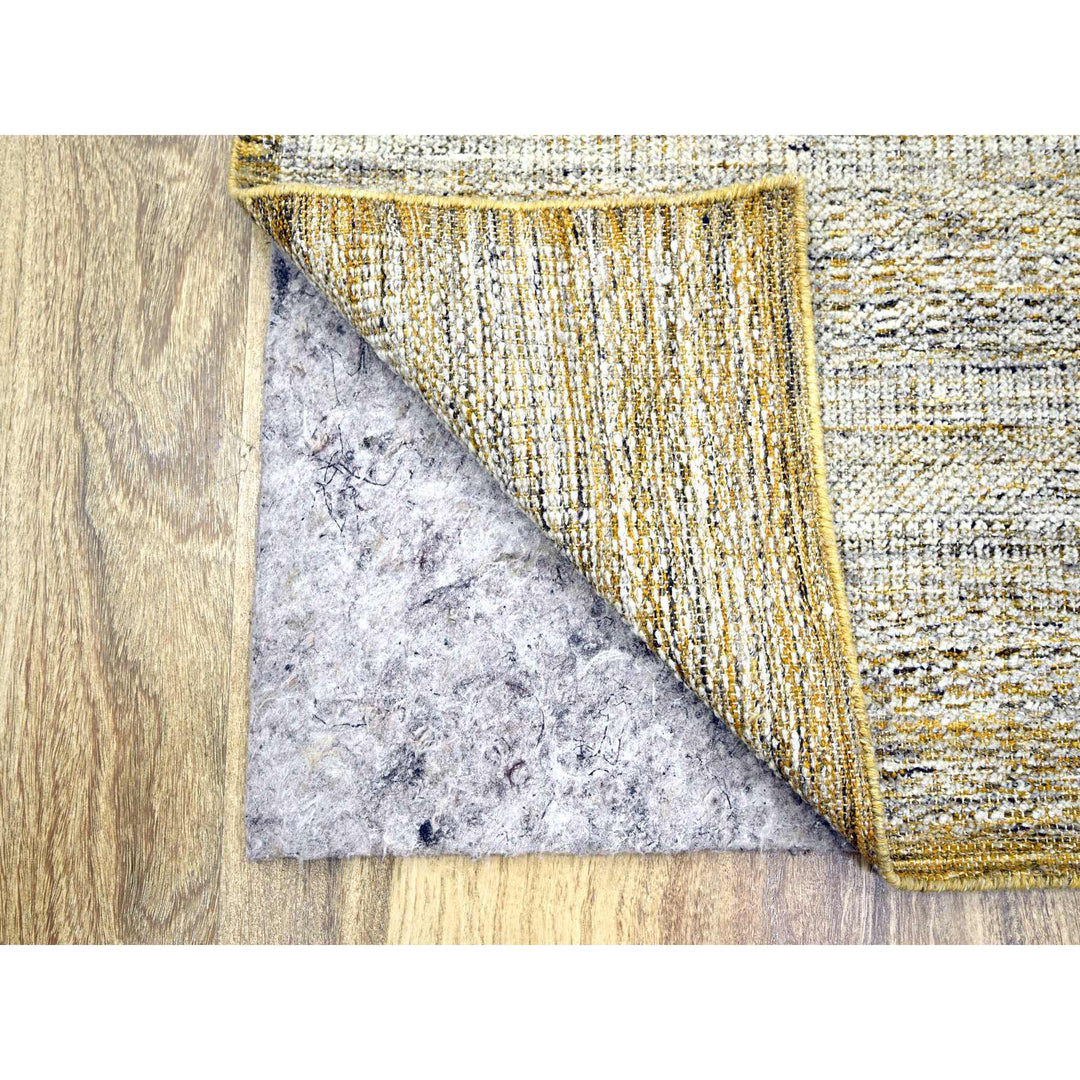 2'8" x 6'0" New Hand Knotted Yellow Wool Runner Oriental Rug - MOA10276274