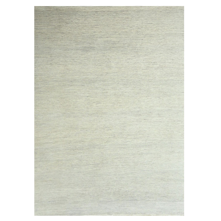 10'0" x 14'0" New Hand Loomed Ivory Wool & Silk Rectangle Oriental Rug - MOA10276335