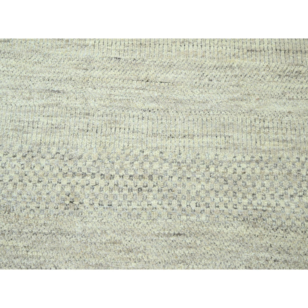 10'0" x 14'0" New Hand Loomed Ivory Wool & Silk Rectangle Oriental Rug - MOA10276335