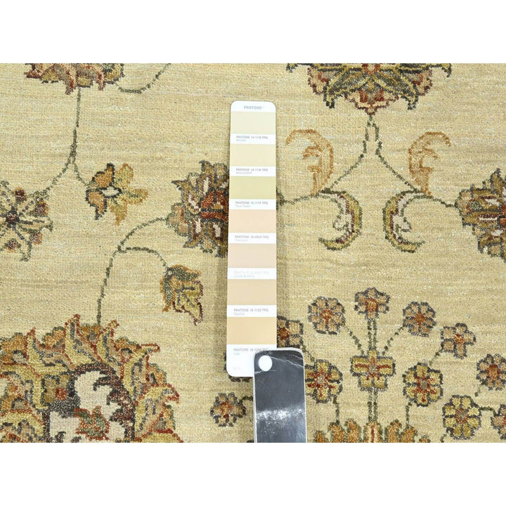 5'5" x 8'0" New Hand Knotted Ivory Wool Rectangle Oriental Rug - MOA10276355