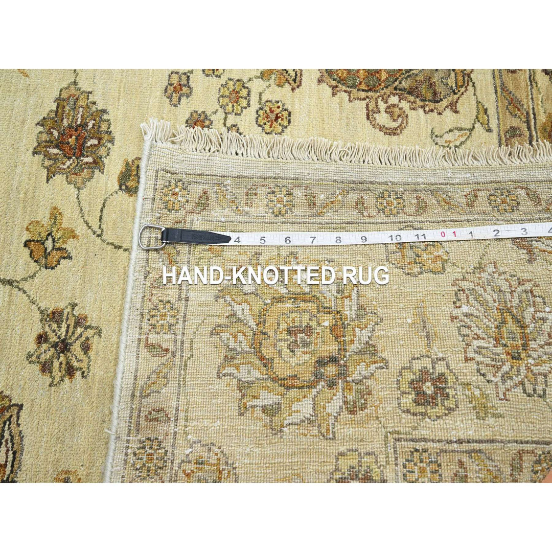 5'5" x 8'0" New Hand Knotted Ivory Wool Rectangle Oriental Rug - MOA10276355
