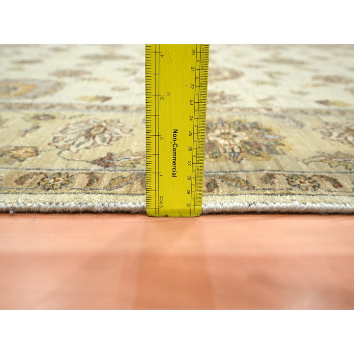 5'6" x 8'1" New Hand Knotted Ivory Wool Rectangle Oriental Rug - MOA10276356