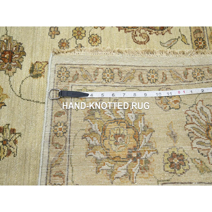 5'6" x 8'1" New Hand Knotted Ivory Wool Rectangle Oriental Rug - MOA10276356