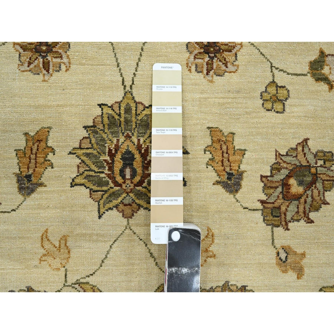 5'6" x 7'11" New Hand Knotted Ivory Wool Rectangle Oriental Rug - MOA10276359