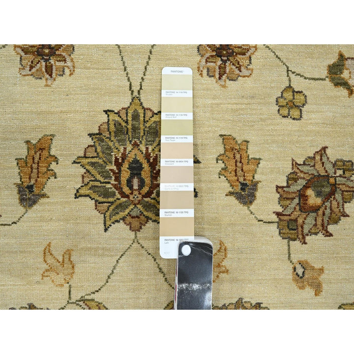 5'6" x 7'11" New Hand Knotted Ivory Wool Rectangle Oriental Rug - MOA10276359