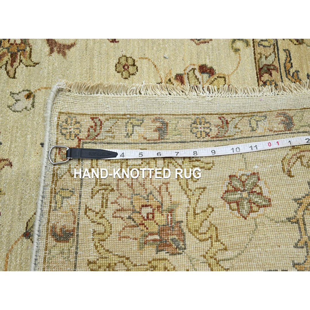 5'6" x 8'1" New Hand Knotted Ivory Wool Rectangle Oriental Rug - MOA10276361