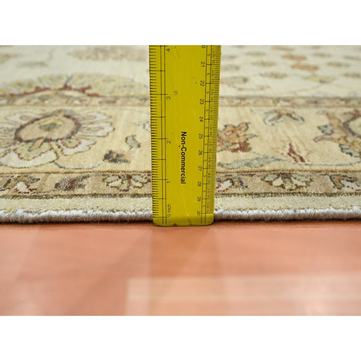 5'5" x 8'1" New Hand Knotted Ivory Wool Rectangle Oriental Rug - MOA10276362