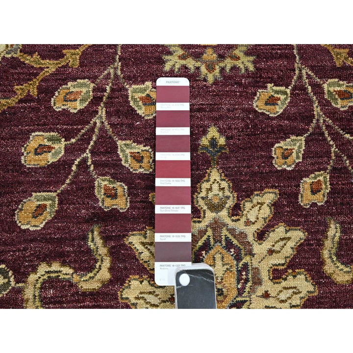 5'1" x 6'5" New Hand Knotted Red Wool Rectangle Oriental Rug - MOA10276364
