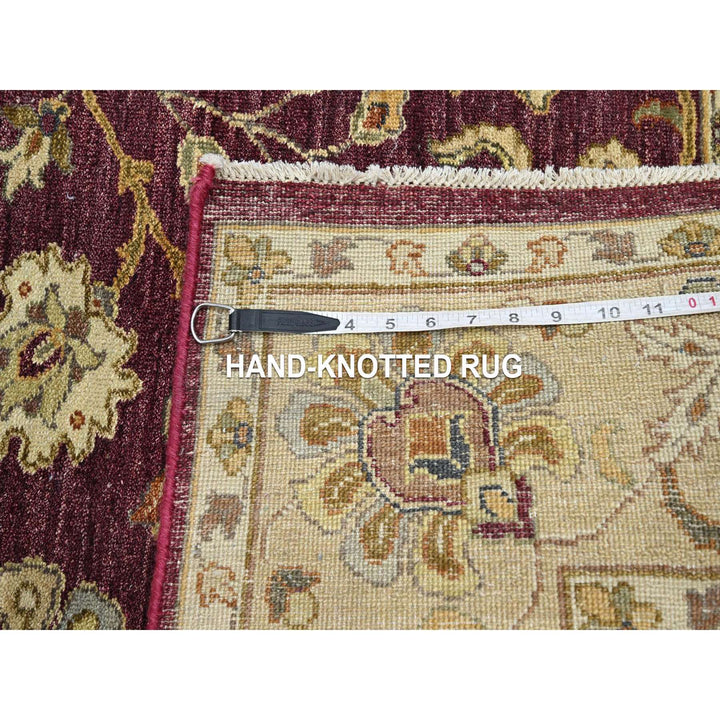 5'1" x 6'5" New Hand Knotted Red Wool Rectangle Oriental Rug - MOA10276364