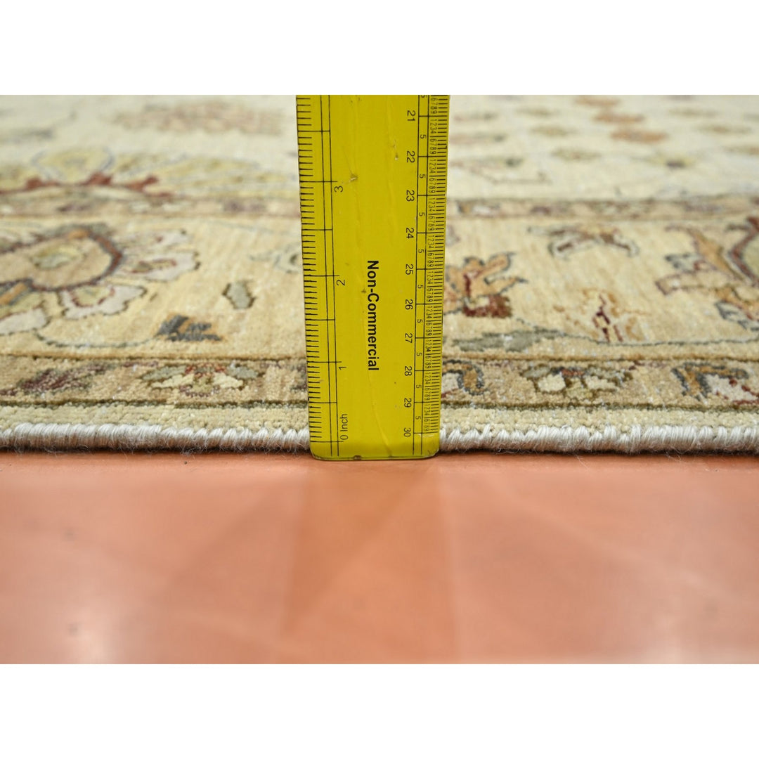 5'5" x 8'4" New Hand Knotted Ivory Wool Rectangle Oriental Rug - MOA10276365