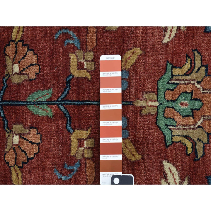 12'0" x 17'8" New Hand Knotted Red Wool Rectangle Oriental Rug - MOA10278009