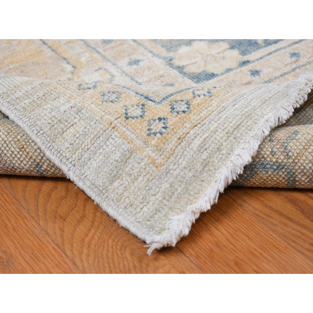 13'0" x 17'7" New Hand Knotted Ivory Wool Rectangle Oriental Rug - MOA10278012