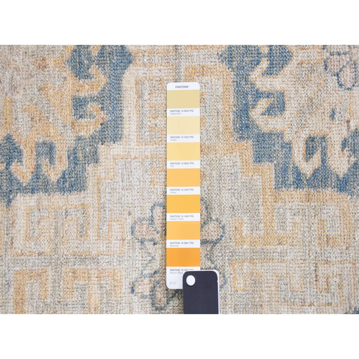 13'0" x 17'7" New Hand Knotted Ivory Wool Rectangle Oriental Rug - MOA10278012