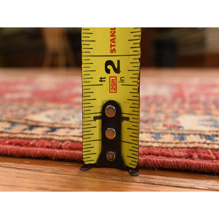 2'7" x 13'1" New Hand Knotted Red Wool Runner Oriental Rug - MOA10278251