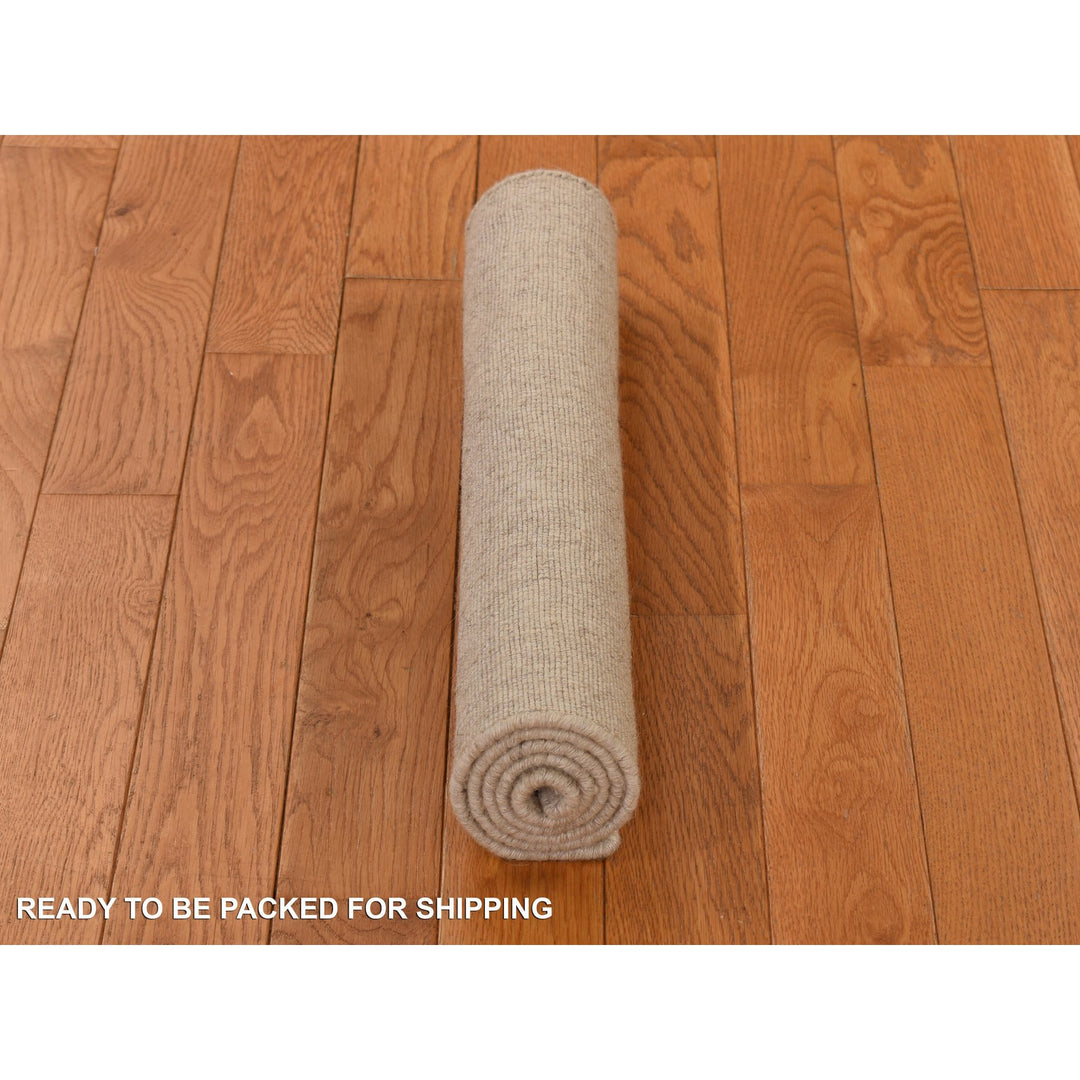 2'0" x 3'0" New Hand Loomed Brown Wool Rectangle Oriental Rug - MOA10278254