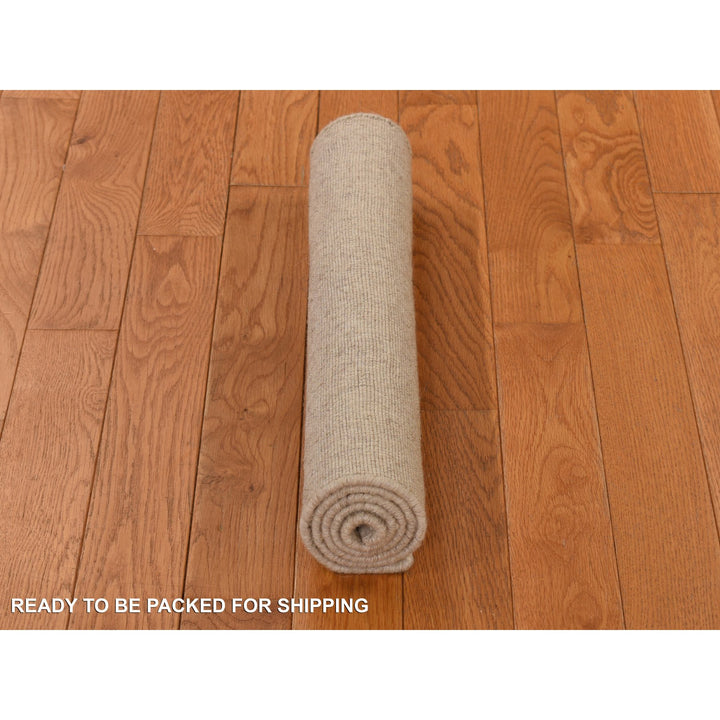 2'0" x 3'0" New Hand Loomed Brown Wool Rectangle Oriental Rug - MOA10278254