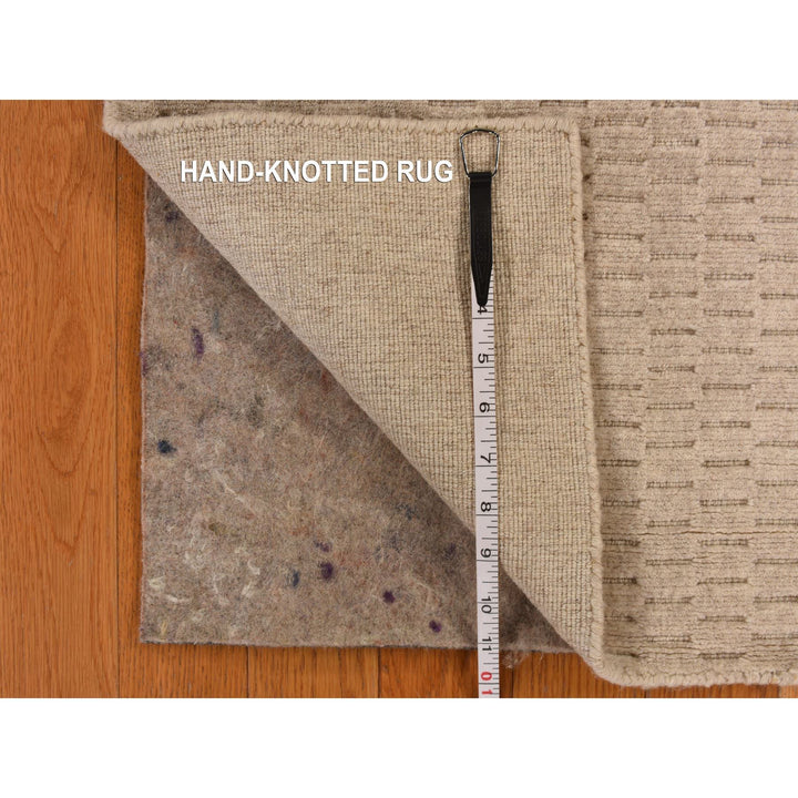 2'0" x 3'0" New Hand Loomed Brown Wool Rectangle Oriental Rug - MOA10278254