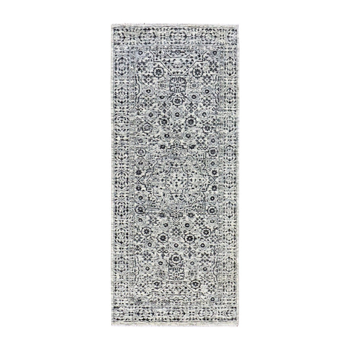 2'7" x 6'0" New Hand Knotted Ivory Wool Runner Oriental Rug - MOA10279502