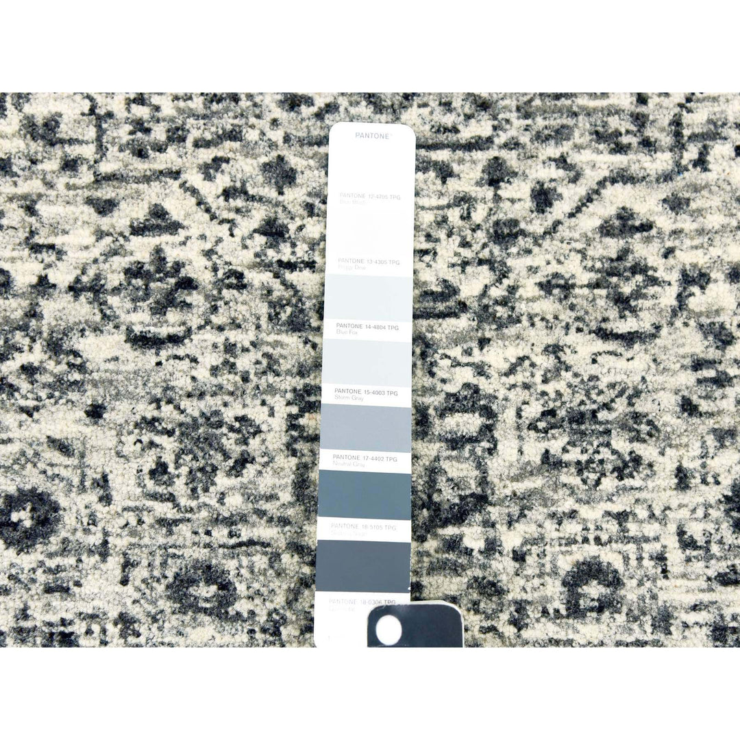 2'7" x 6'0" New Hand Knotted Ivory Wool Runner Oriental Rug - MOA10279502