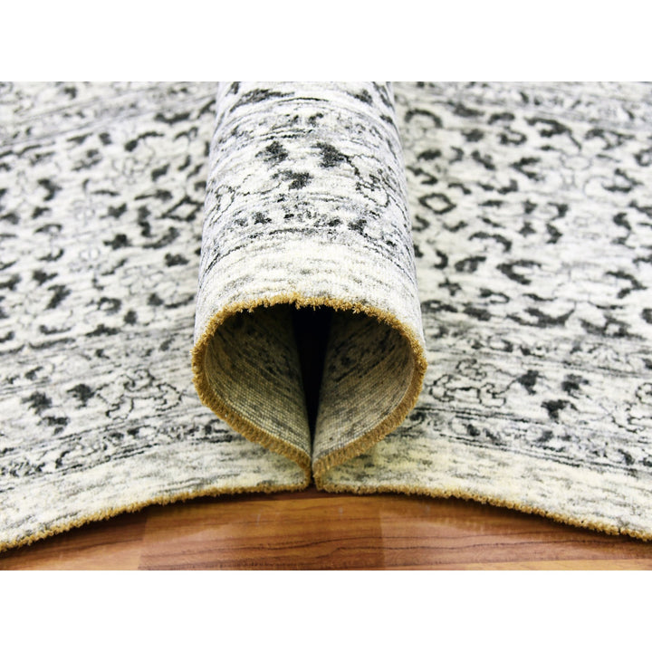 12'0" x 17'10" New Hand Knotted Ivory Wool Rectangle Oriental Rug - MOA10279680