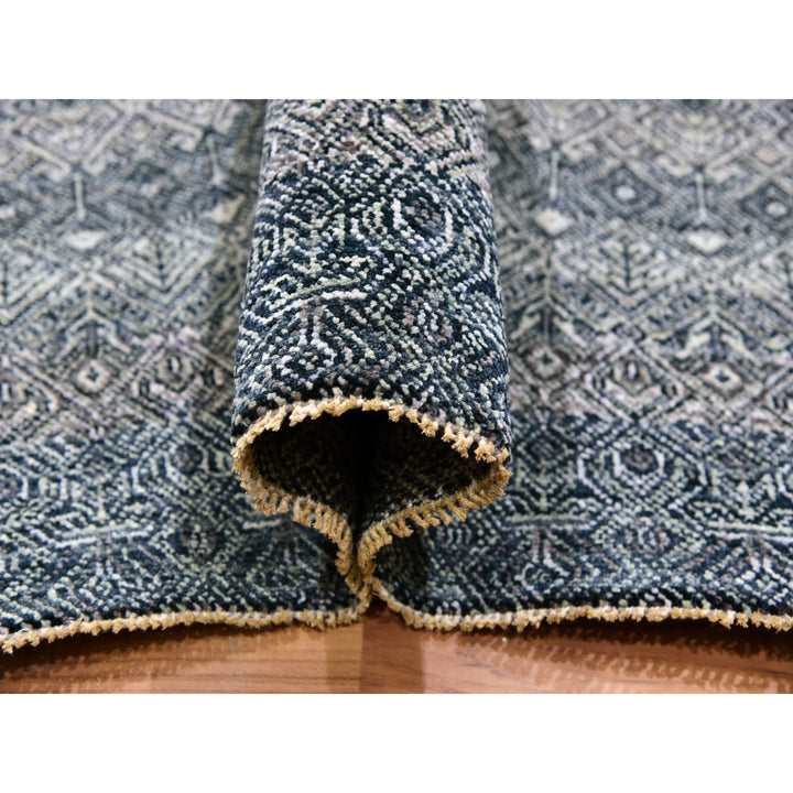 12'1" x 15'2" New Hand Knotted Grey Wool Rectangle Oriental Rug - MOA10279773