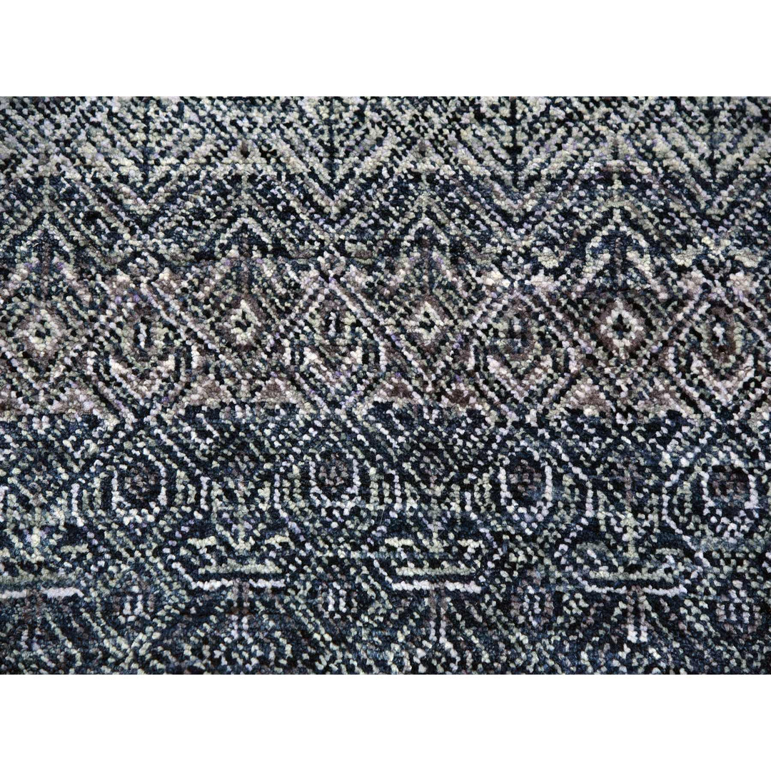 12'1" x 15'2" New Hand Knotted Grey Wool Rectangle Oriental Rug - MOA10279773
