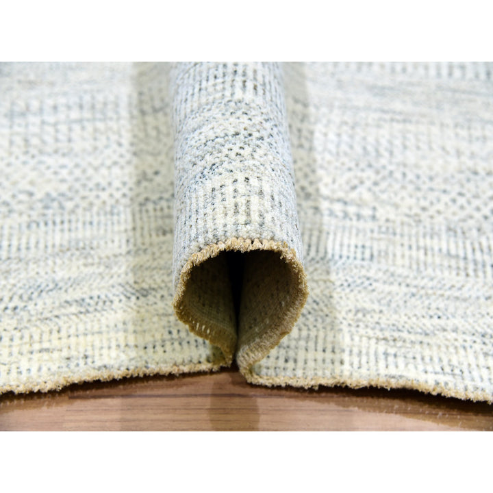 11'11" x 14'11" New Hand Knotted Ivory Wool Rectangle Oriental Rug - MOA10279973