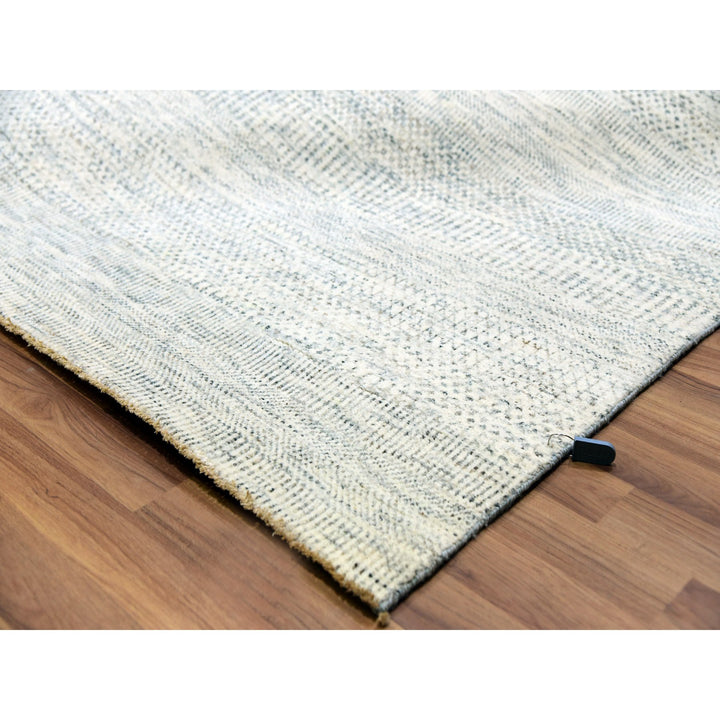 11'11" x 14'11" New Hand Knotted Ivory Wool Rectangle Oriental Rug - MOA10279973