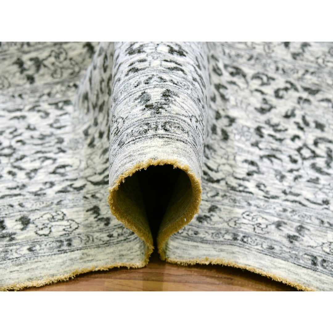 12'1" x 15'4" New Hand Knotted Ivory Wool Rectangle Oriental Rug - MOA10279983